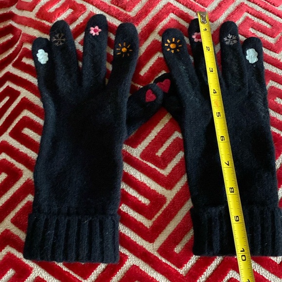 Moschino Lambswool Angora Stretch Embroidered Gloves Never Used Made in Italy - Picture 2 of 16